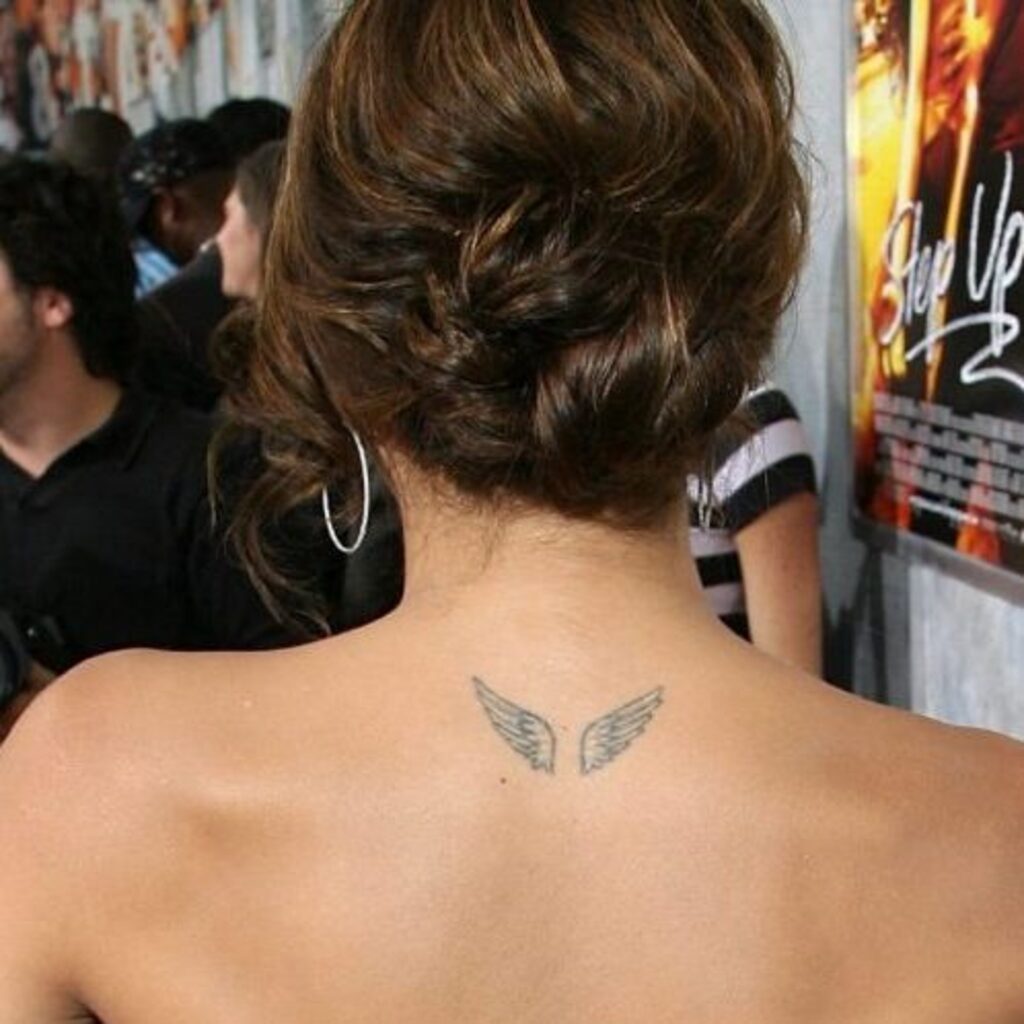 Jenna Dewan with Angel Wings Tattoo