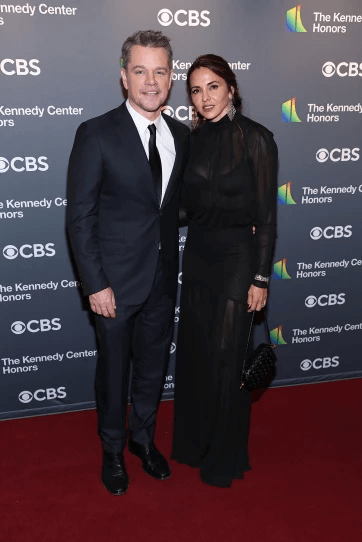 Matt Damon and Luciana Barroso at 45th Kennedy Center Honors 2022