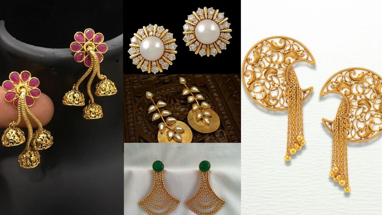 Modern Gold Earrings For Fashionable Look Fashionterest