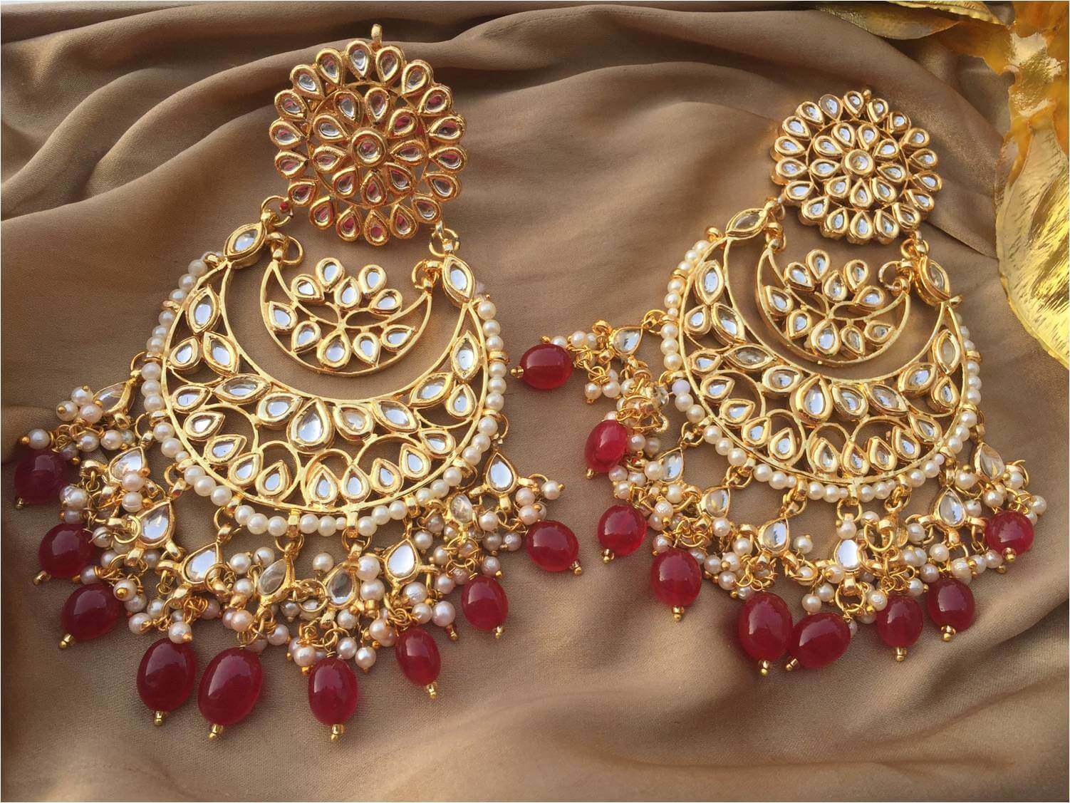 new design earrings in kundan