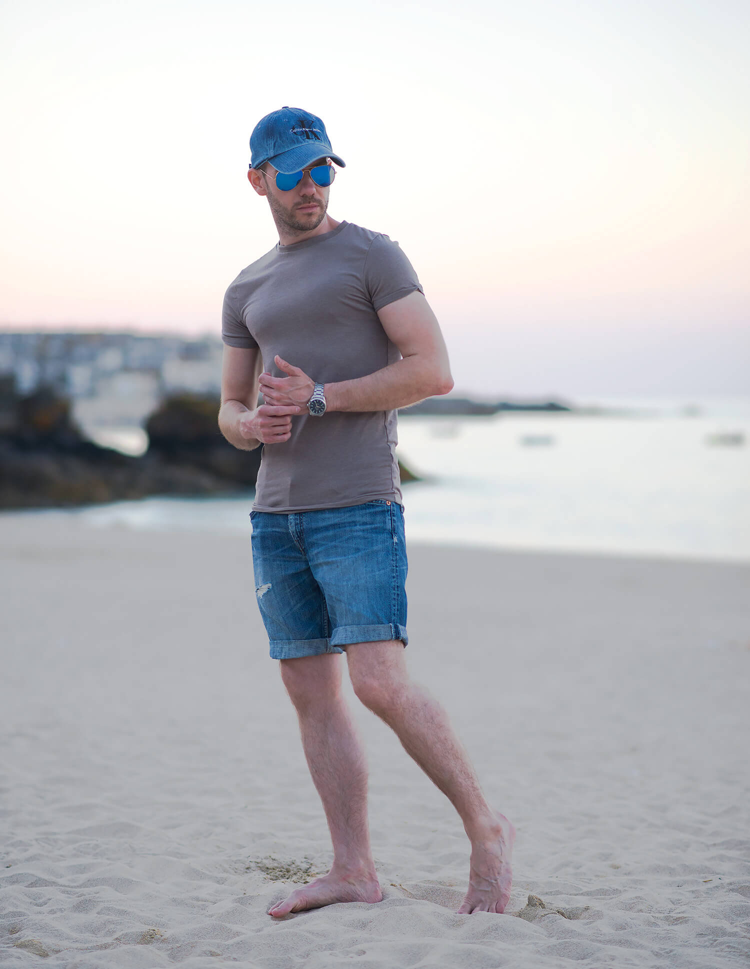 men's denim shorts for beach