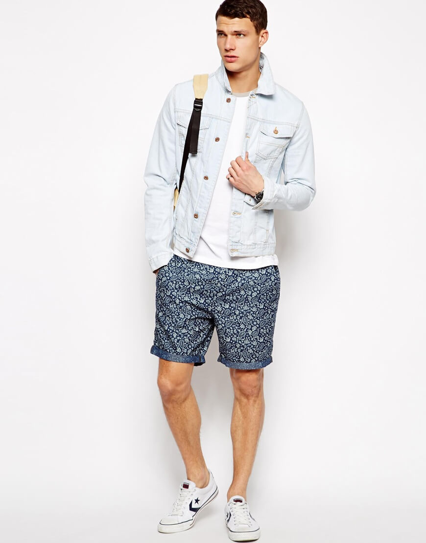 men’s summer fashion with shirt and shots