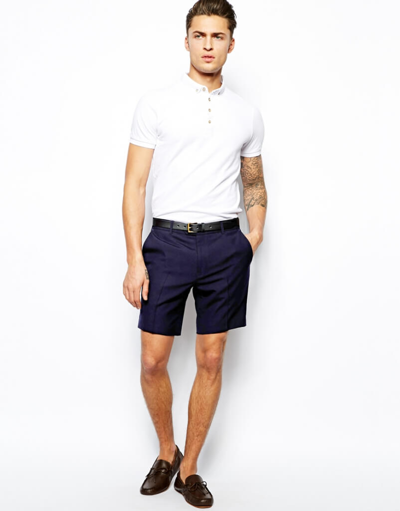 men’s summer fashion with shorts and polos