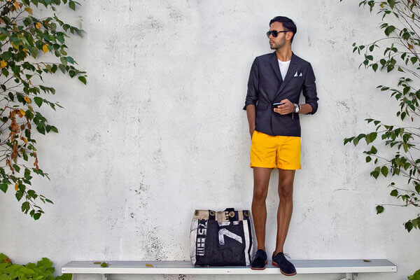 men's Summer Style with blazer and shorts