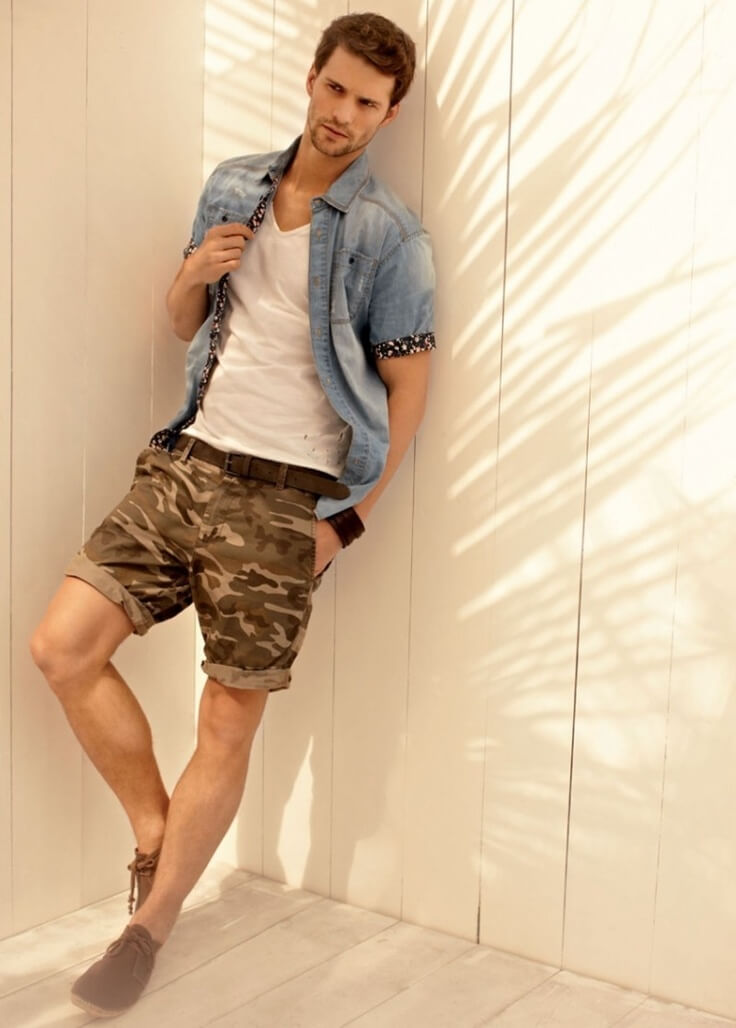 denim jackets with shorts fashion for men