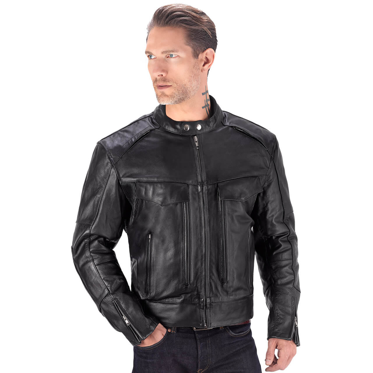 black leather jacket outfits