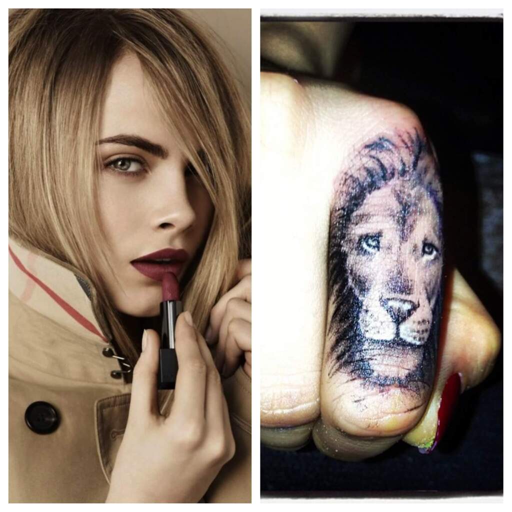 Cara Delevingne’s lion tattoo