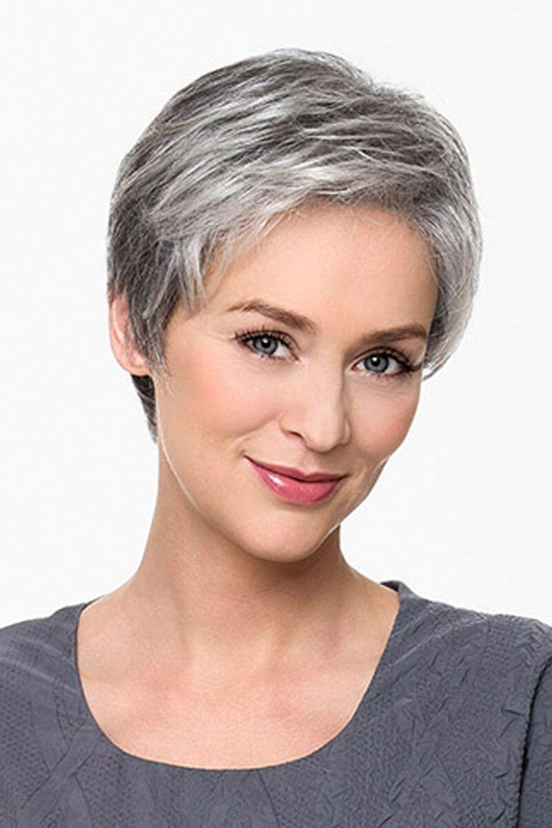 Multidimensional Brunette Pixie Hairstyles for older women