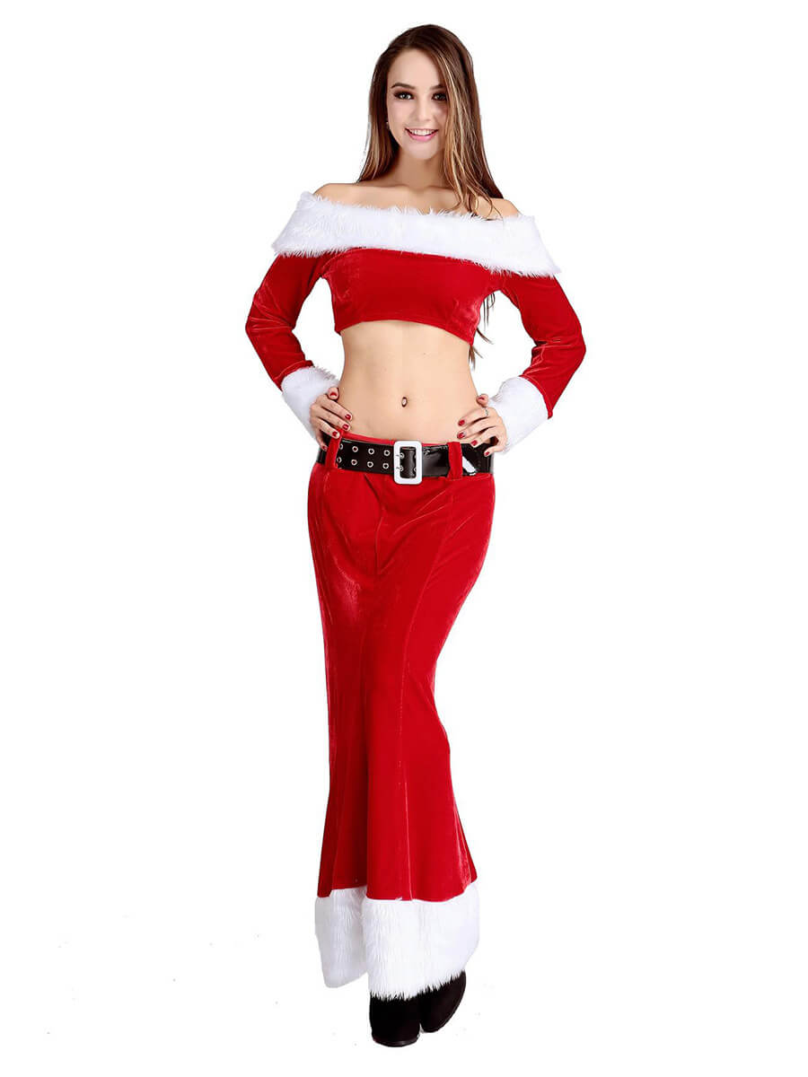 women's santa elf costume