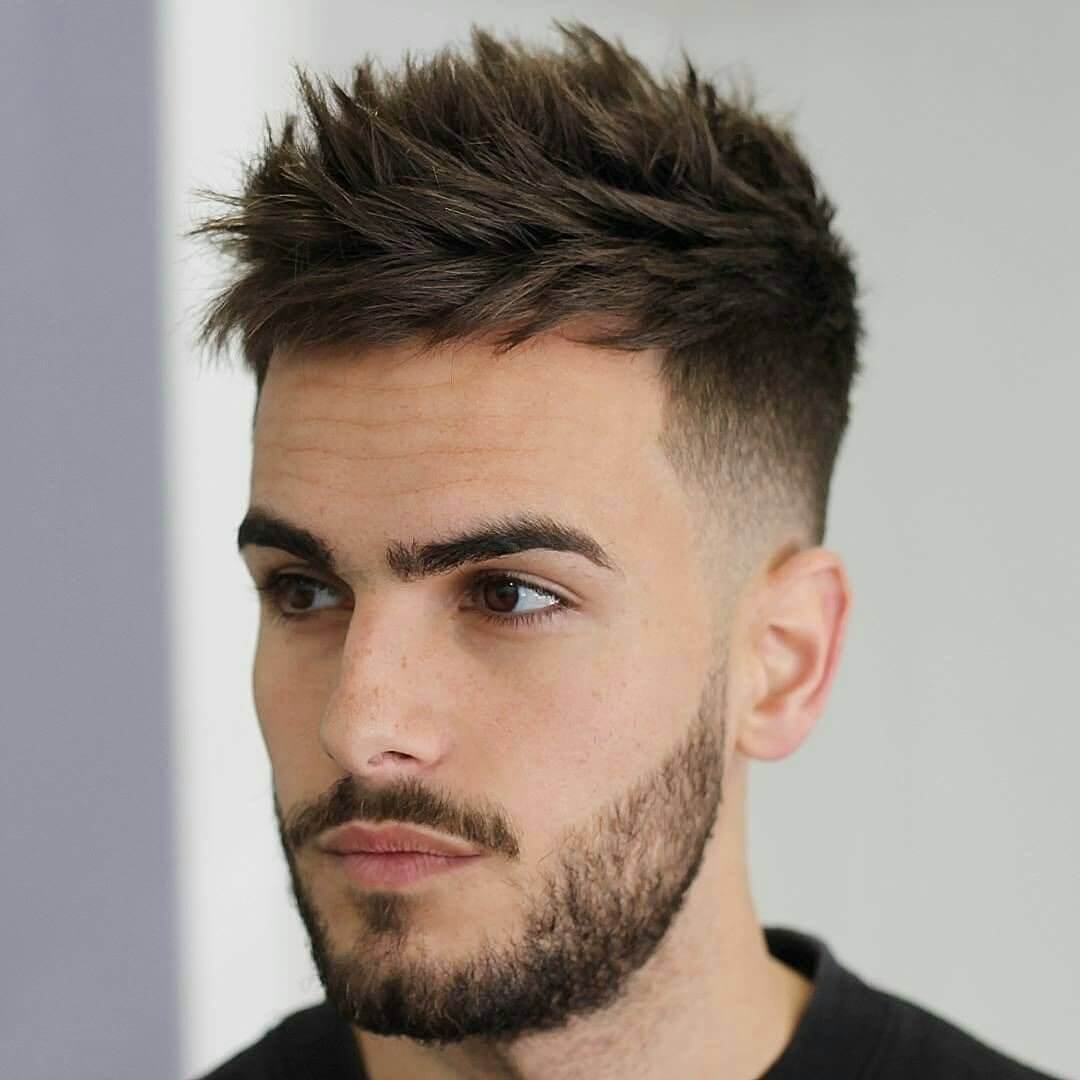 Mid Fade with Long Texture Hair on the Crown Section Hairstyle For Men