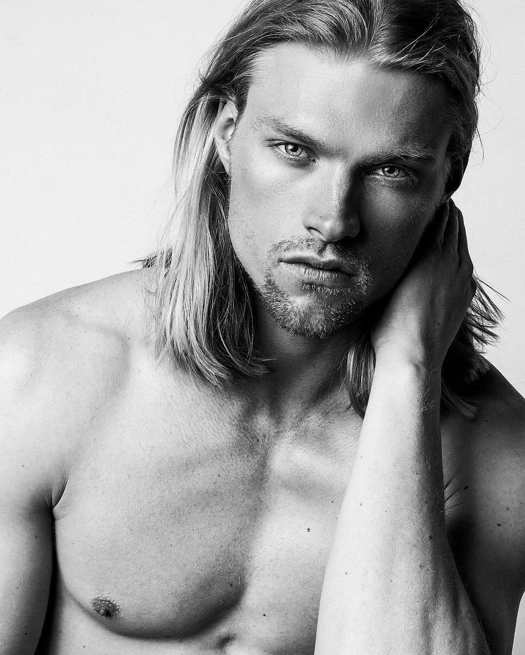 famous male models with long hair