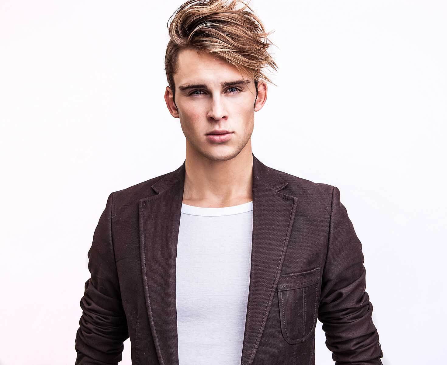 young male models with long hair