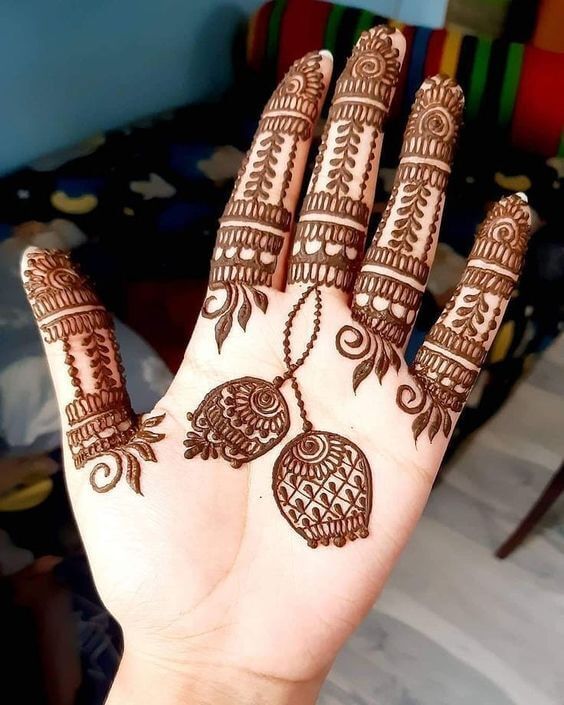 Jhumki Mehndi Design