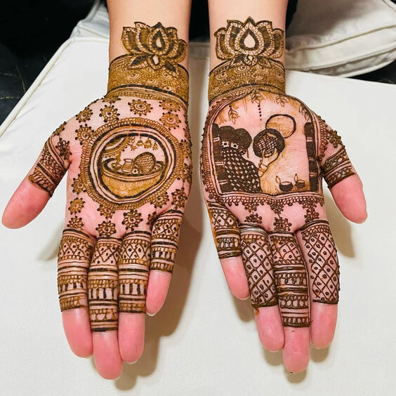 Simple Mehndi Design For Karwa Chauth