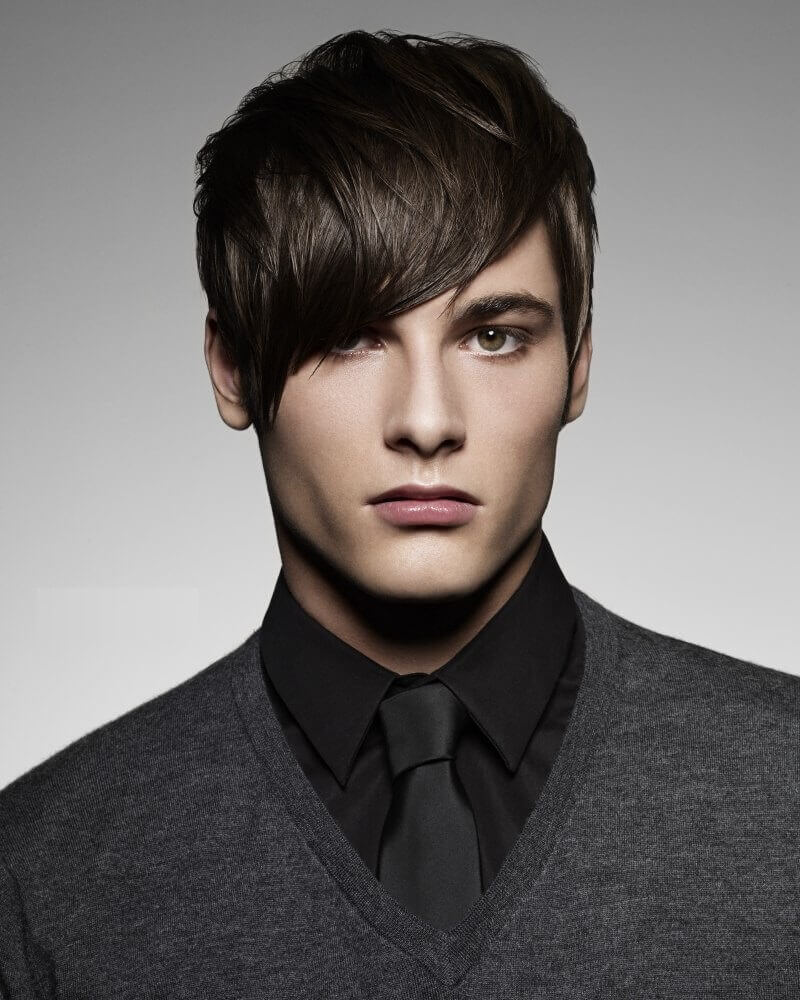 men hairstyles for thick hair and round face