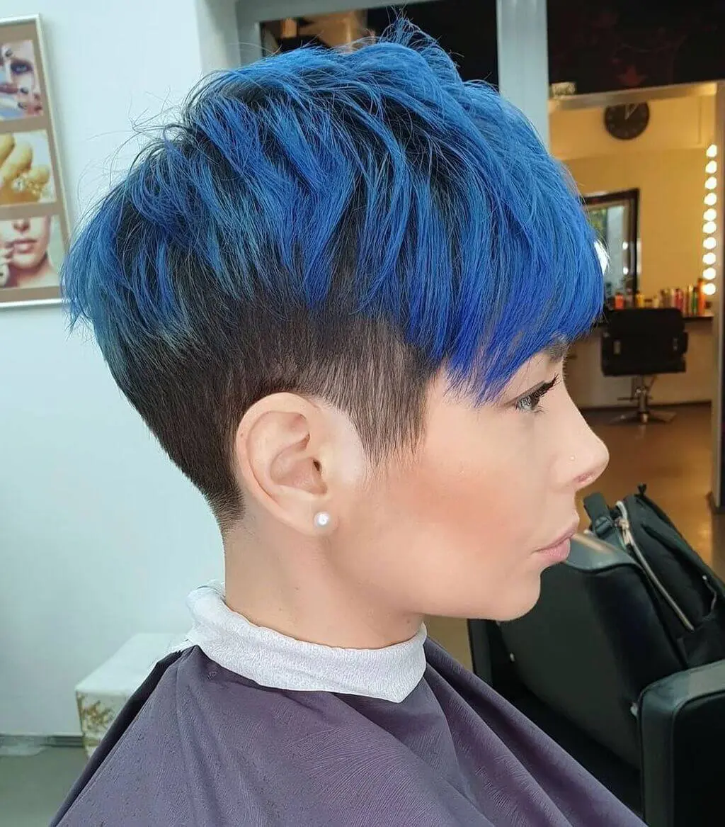 Spicy Blue – Choppy Hairstyle