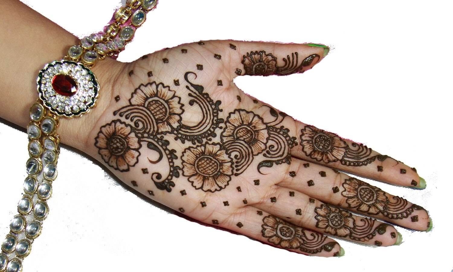 simple mehndi designs for front hands