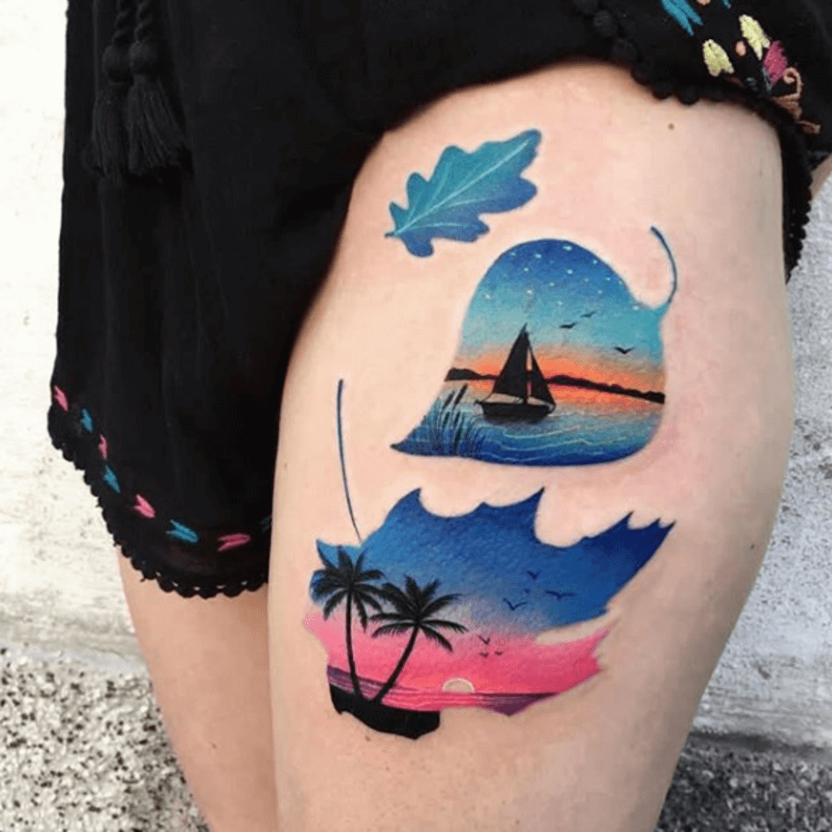 Thigh tattoos for women