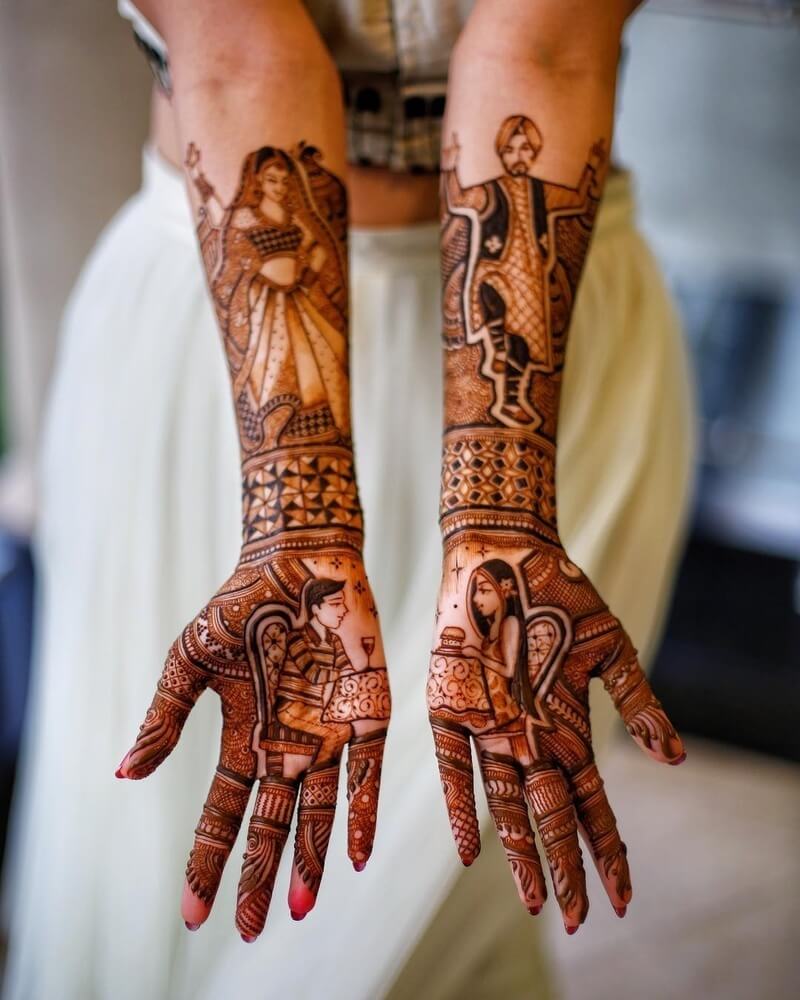 Typical Punjabi Mehndi Design