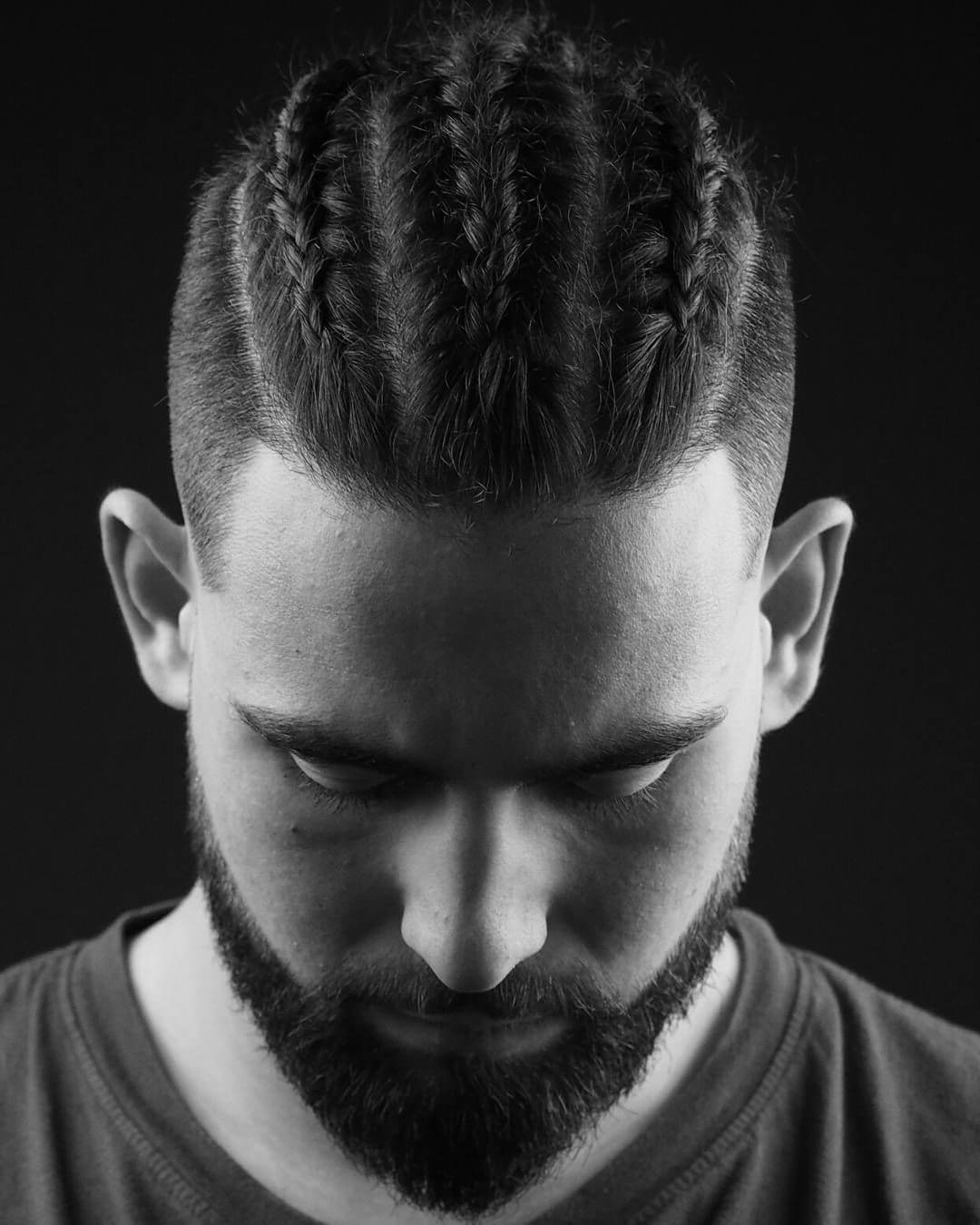 Three Align Braids With Fade Sides