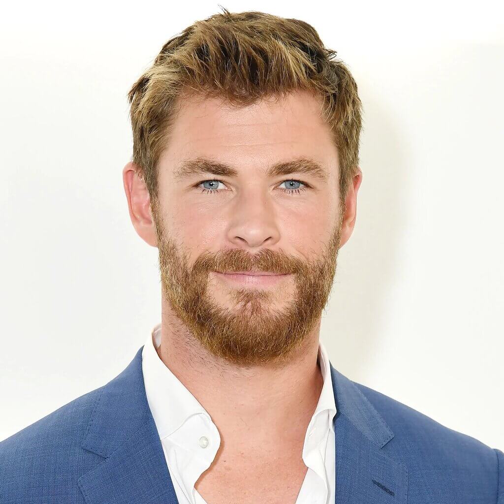 Chris Hemsworth Short Hairstyles with long beard