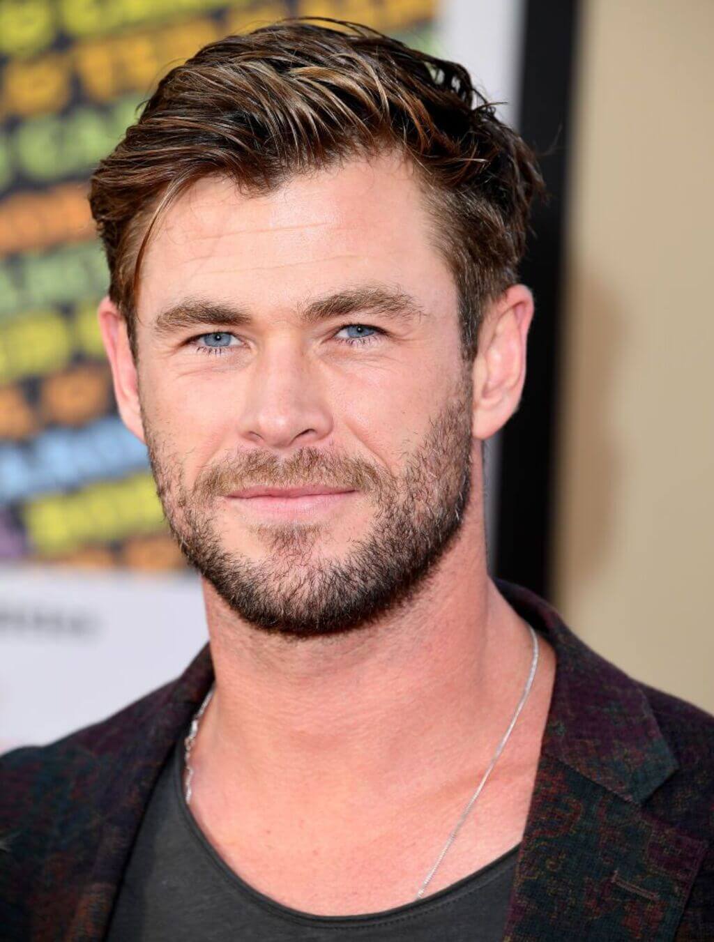 Chris Hemsworth Short Hairstyles with beard