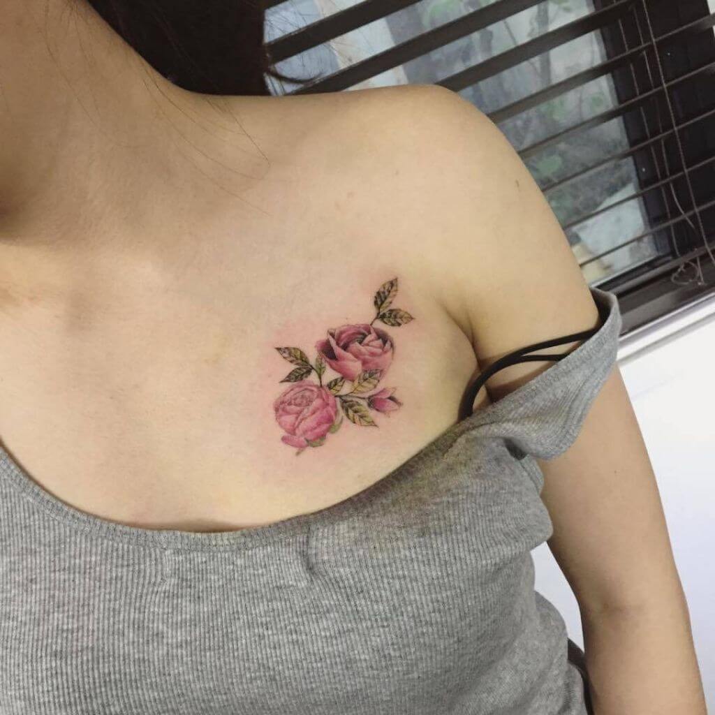 Cute Small Rose Tattoo Design