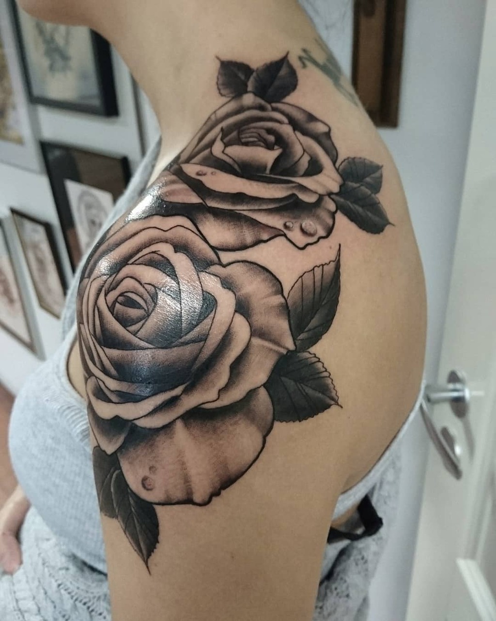 Women Rose Tattoo