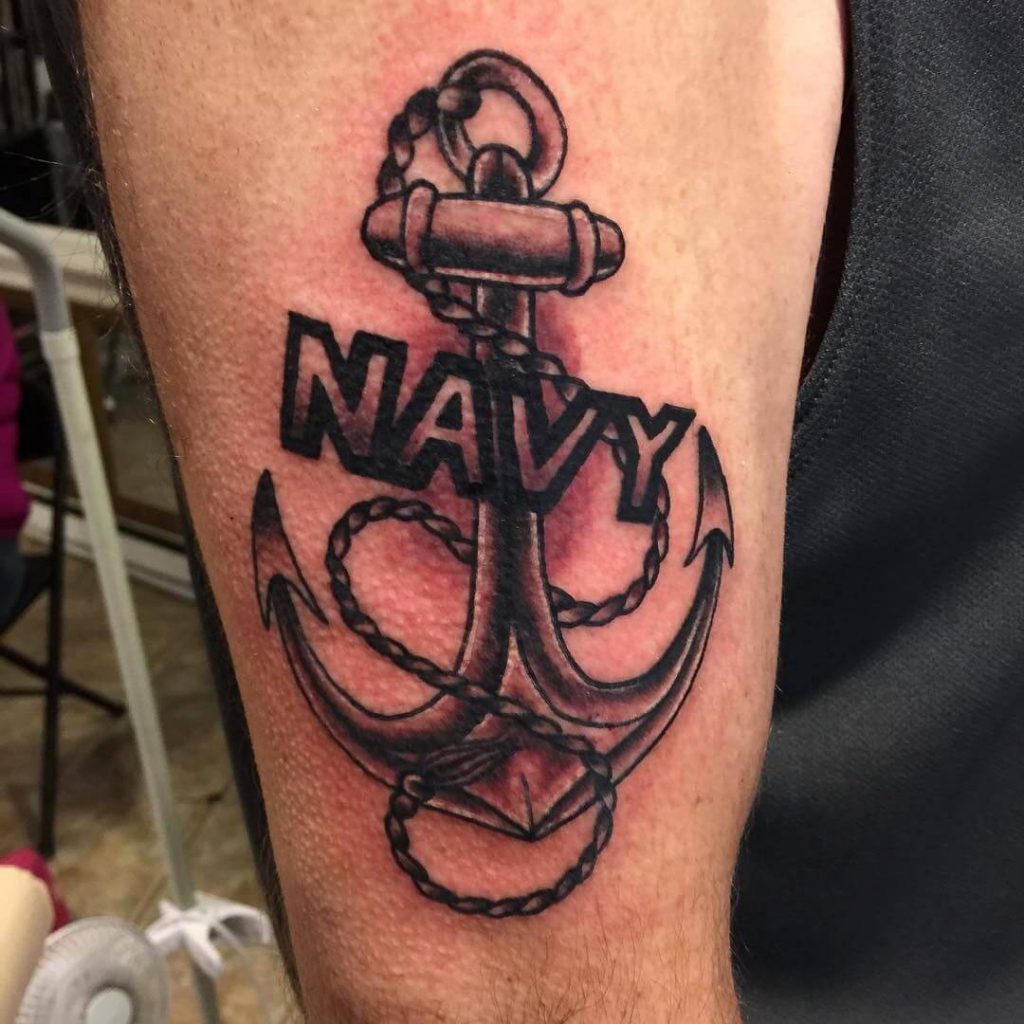 Anchor tattoo With Text