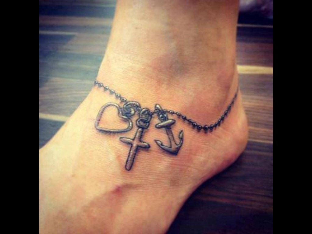 Anchor Anklet tattoo