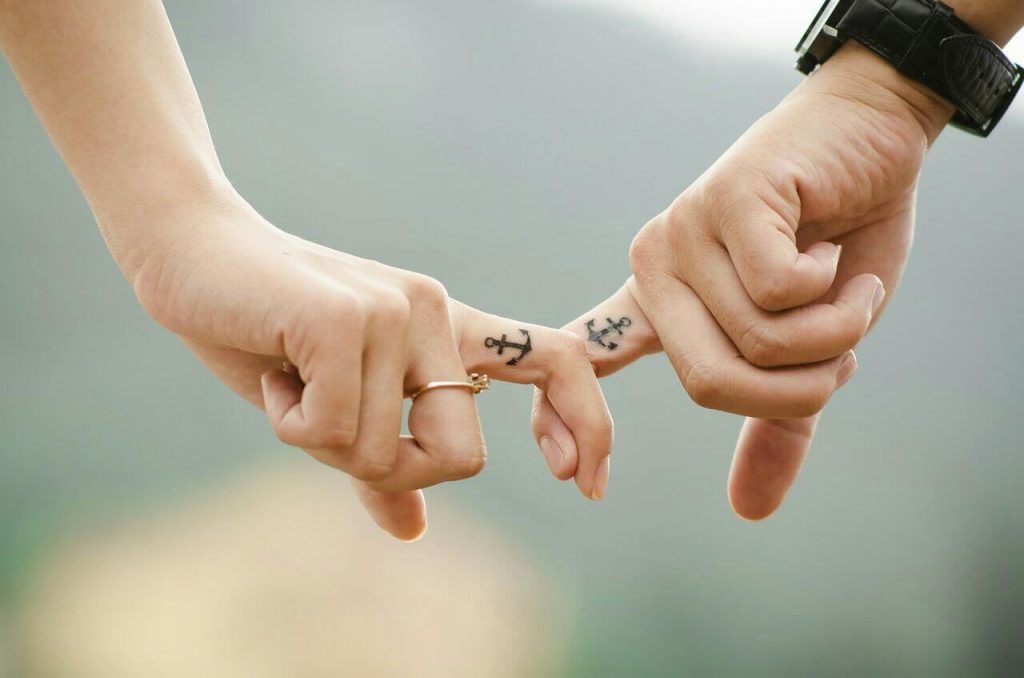 Small Anchor Tattoo For Couples