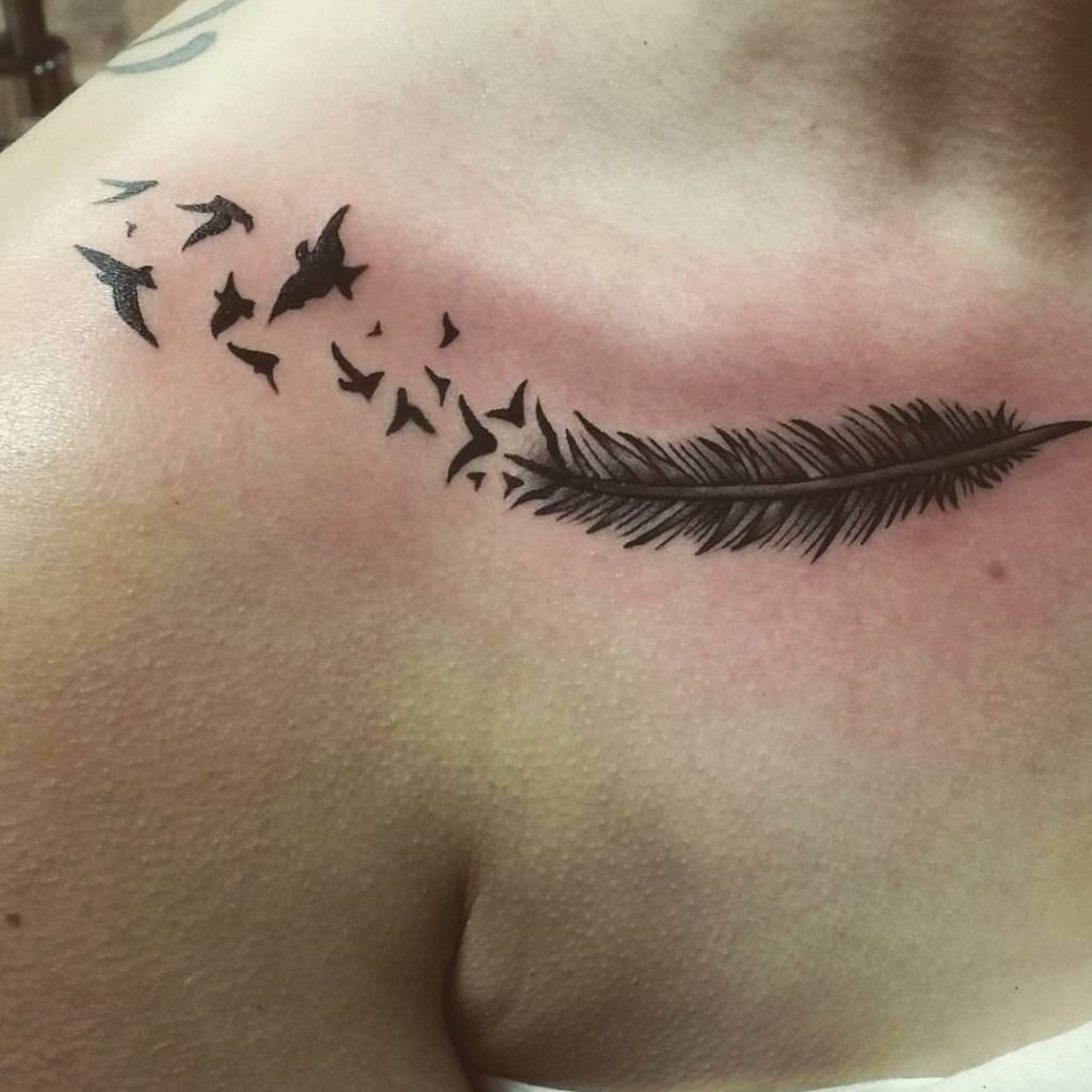 Tattoo Placement on Outer Collarbone