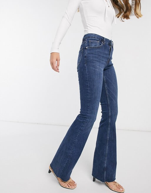 Mango Dark Blue Flare Jeans