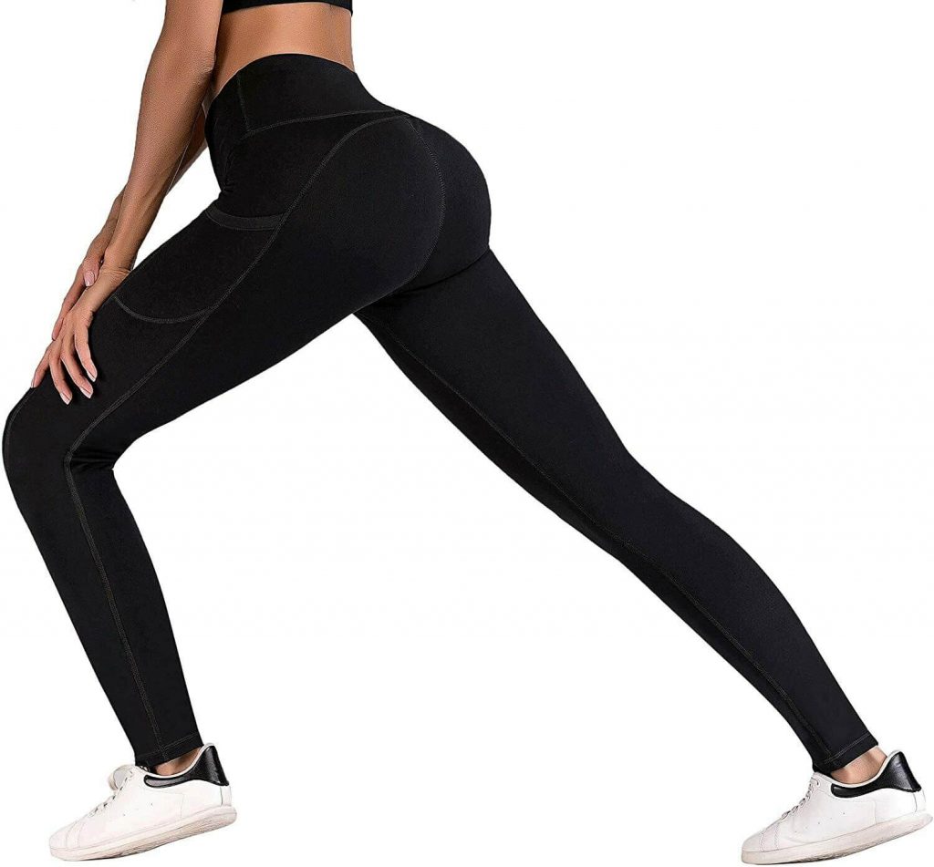 IUGA 4 Way Stretch Capri Leggings with Pockets