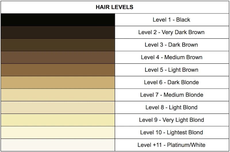 Which Are the Hair Color Levels