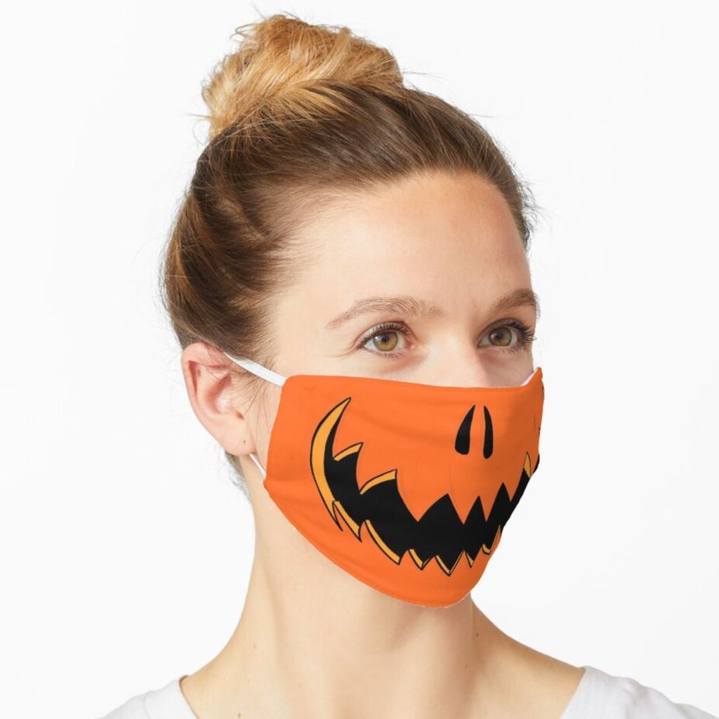 Pumpkin Grin Face Mask