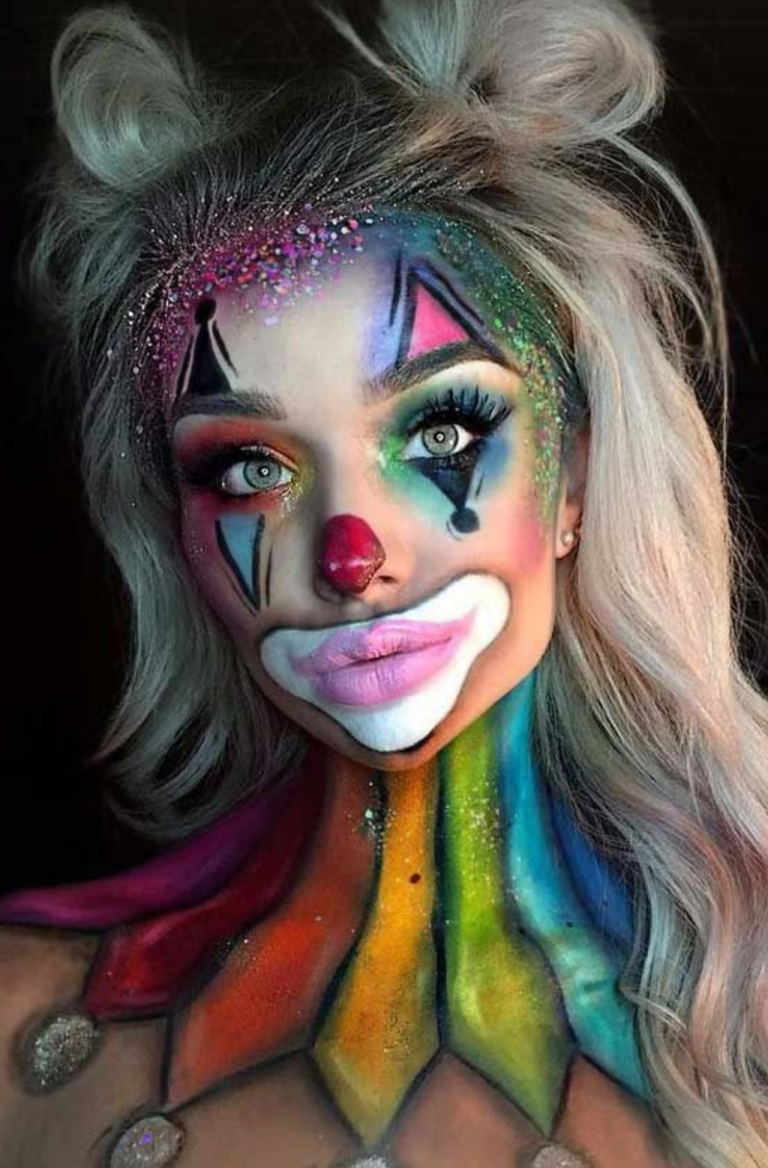 11 Best Creepy Clown Makeup Ideas For Halloween Costume 
