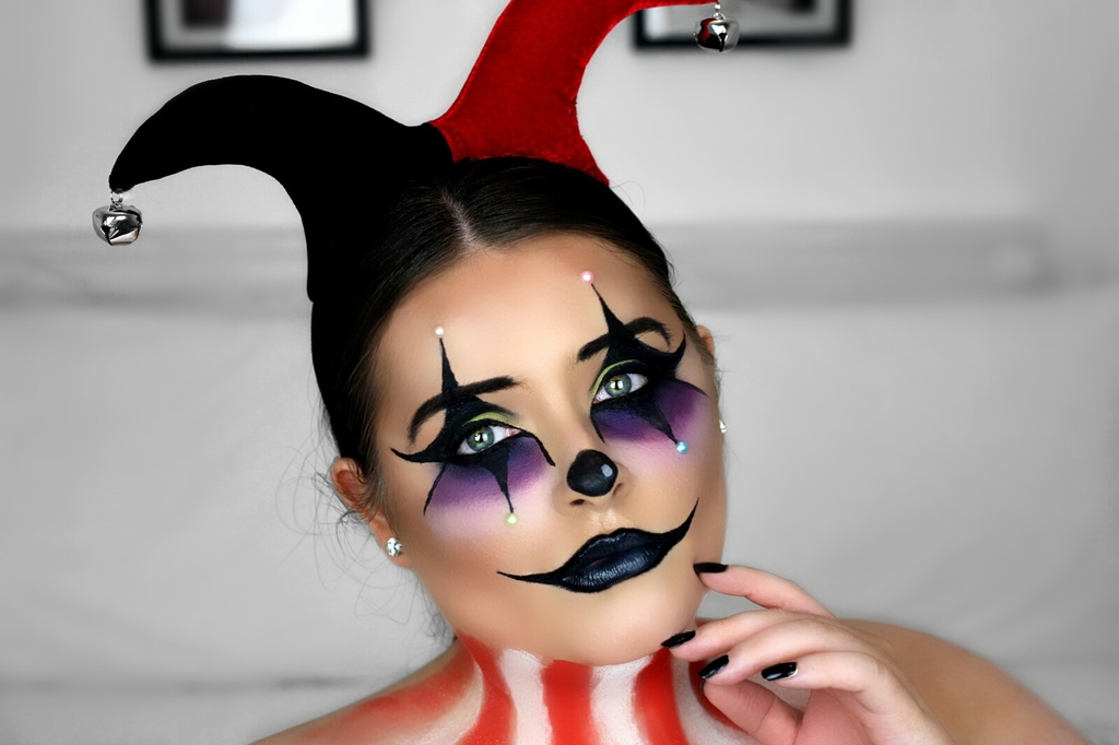 scary clown makeup