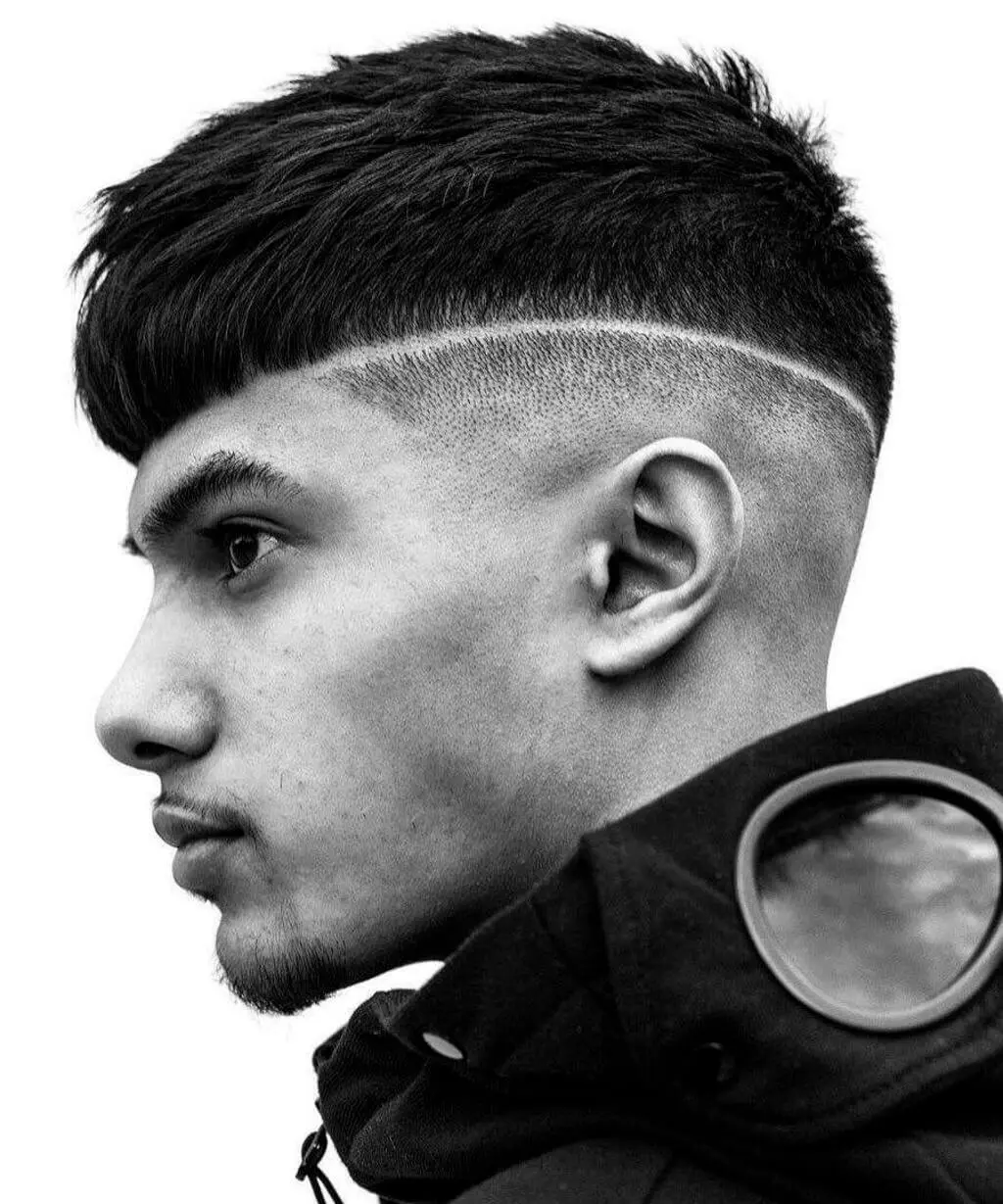 French Crop with High Fade Punk Hairstyles for guys