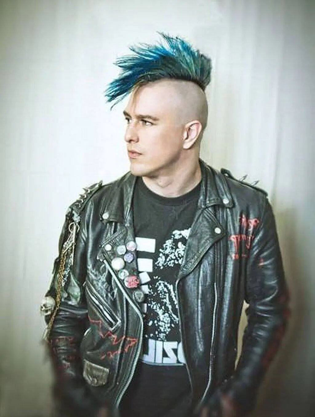 Blue Color Punk Hairstyles for guys