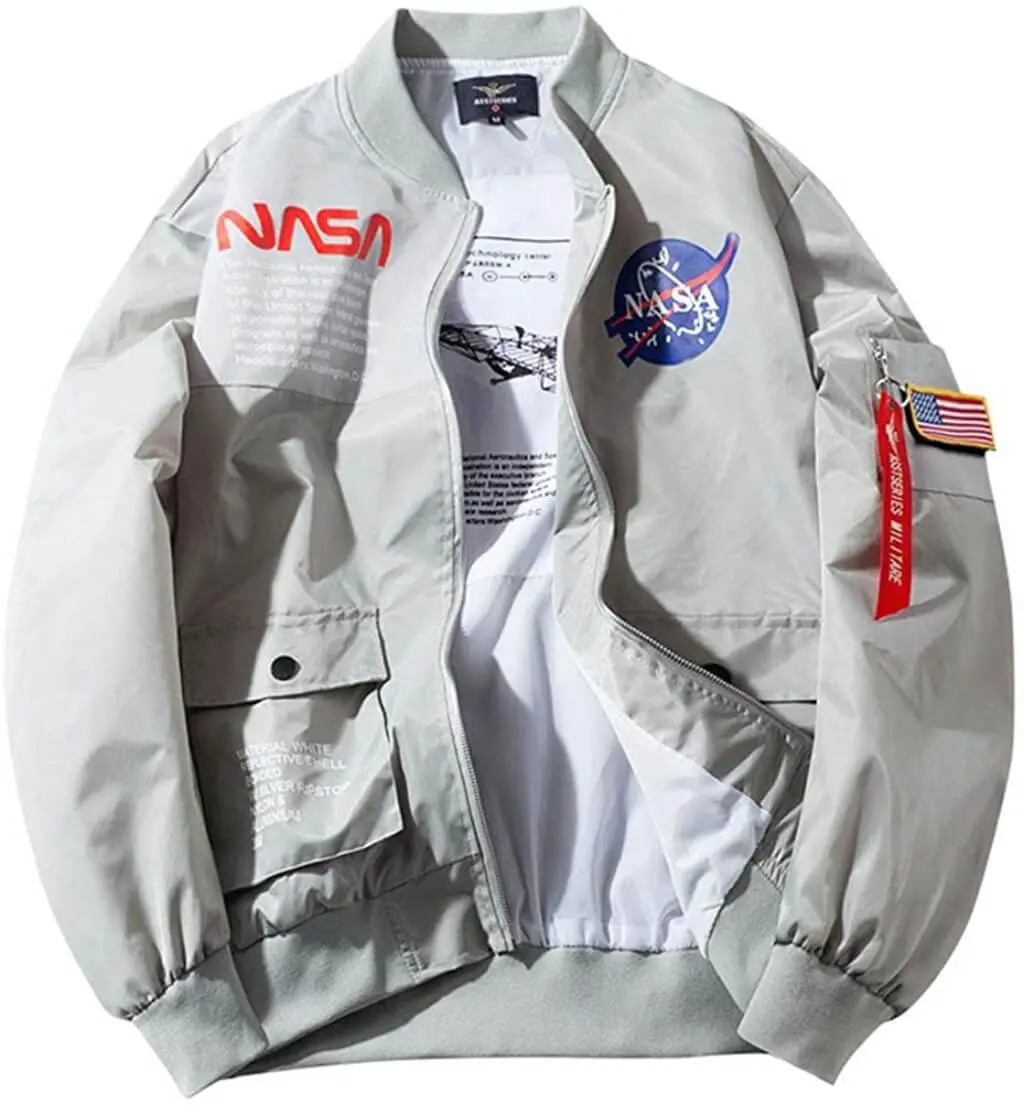 Apollo Nasa Patches Bomber Jacket for Men