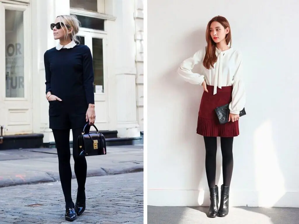 Combine Classic Tights with Open-Toed Heels