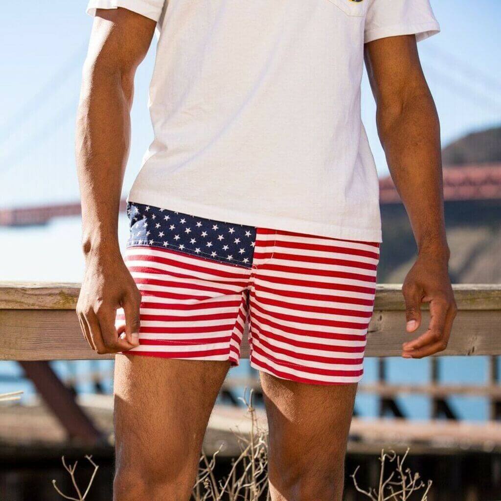 Shorts with American Flag for Men