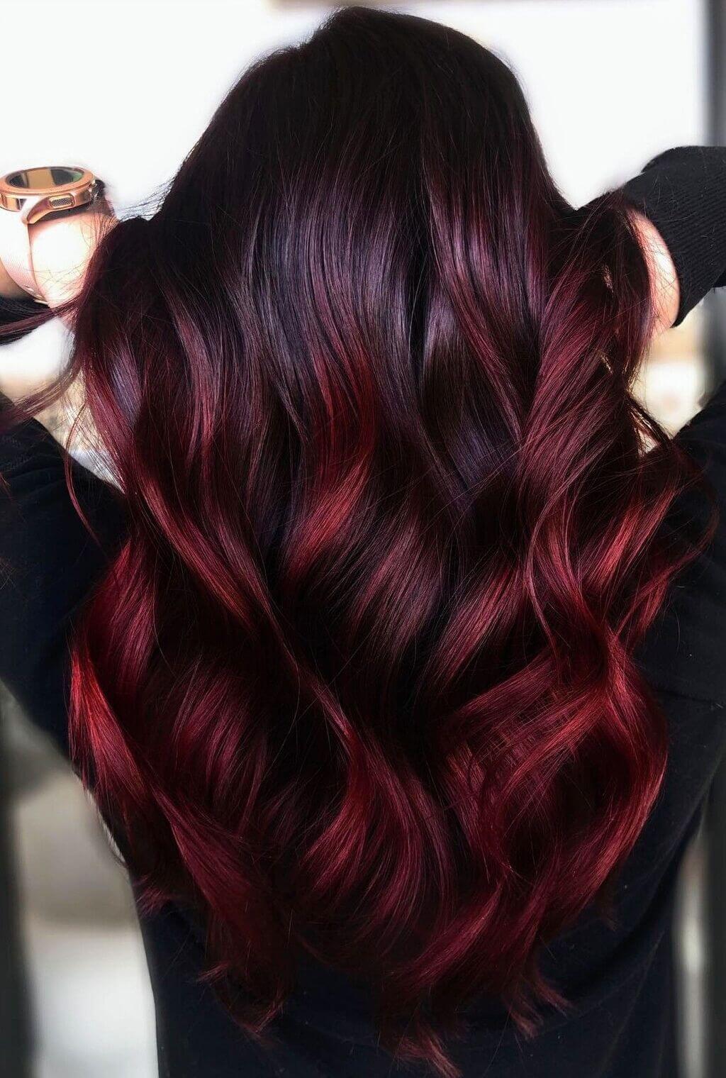 Discover 80+ burgundy hair streaks super hot - in.eteachers