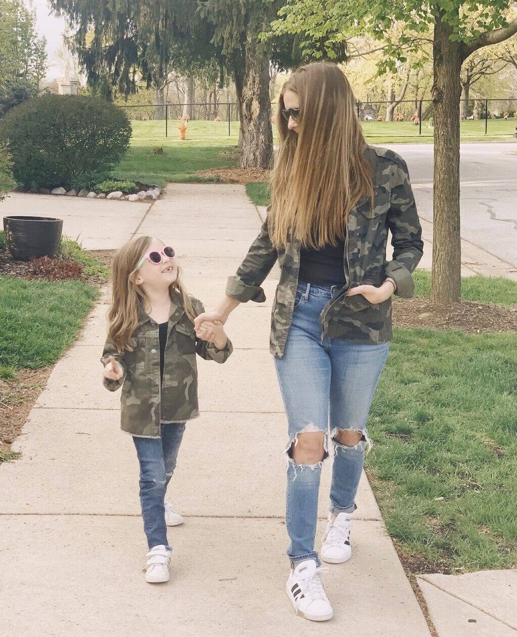 Mommy and Me Camo Jacket Outfit