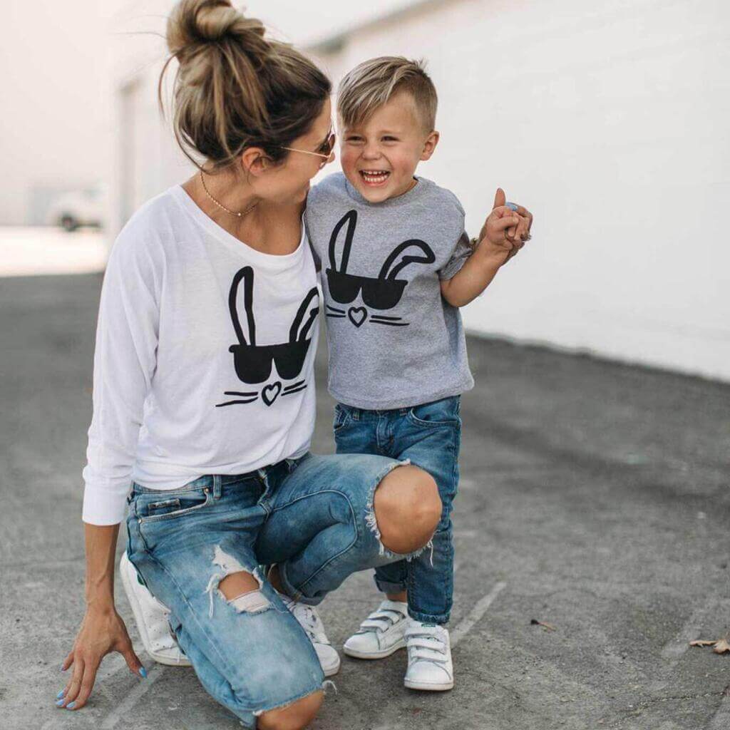 The Bunny Hoodie for Mother-Son Duo