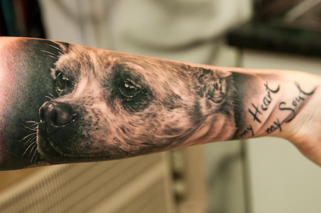 Attractive Dog Tattoo: tattoo ideas
