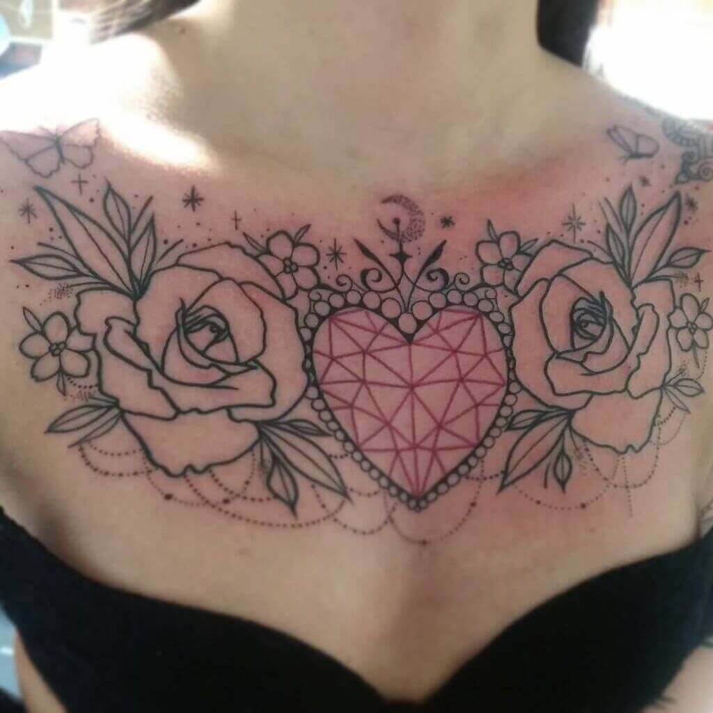 Beautiful Breast Tattoos For Women