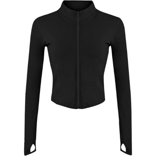 Full Zip Workout Jacket with Thumb Holes