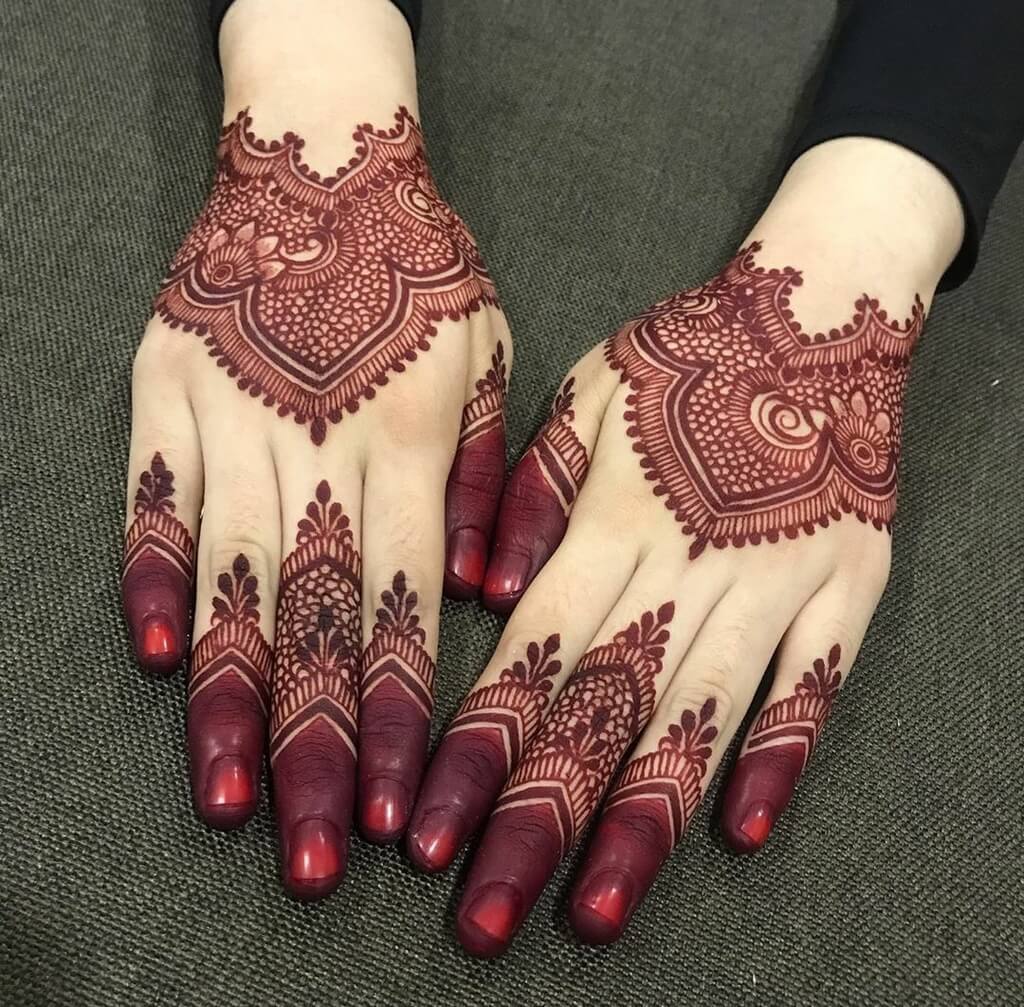 Stylish Back Hand Mehndi Designs